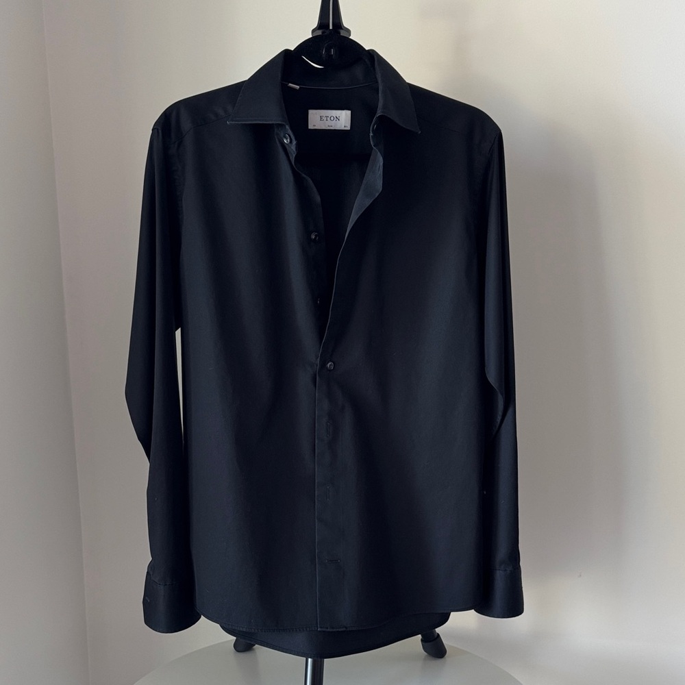 Eton Men's Black Dress Shirt